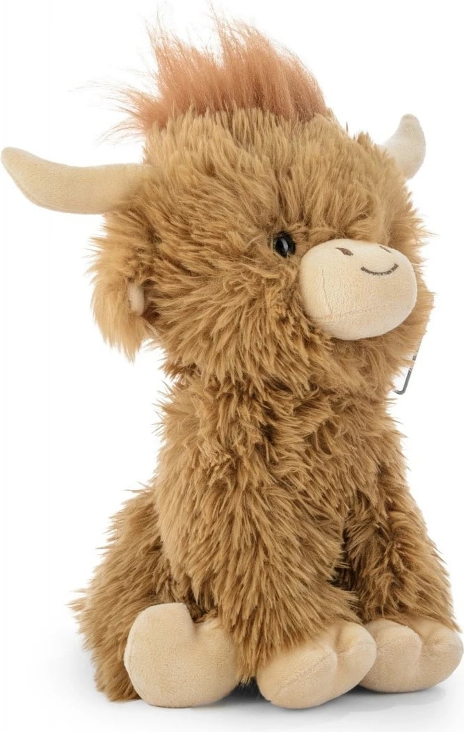 Lodër pelushi lopë Daffi Highland M-636, 30 cm, Bezhe/Kafe