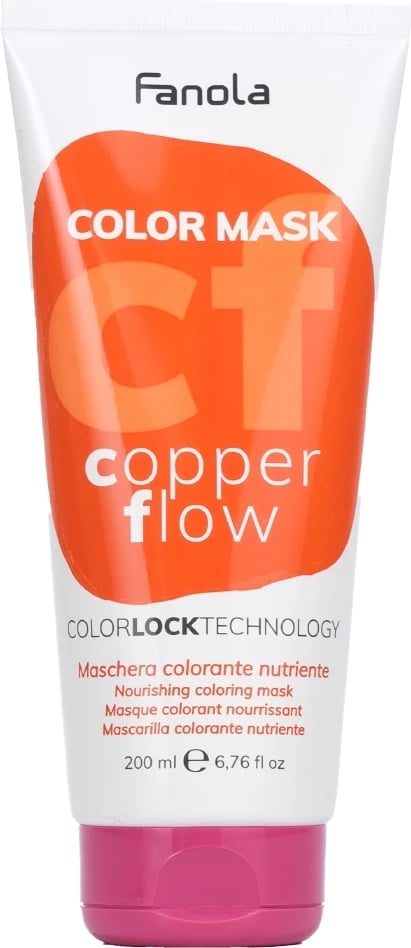 Maskë për flokë me ngjyrë Fanola Color Mask Copper Flow për femra, 200ml
