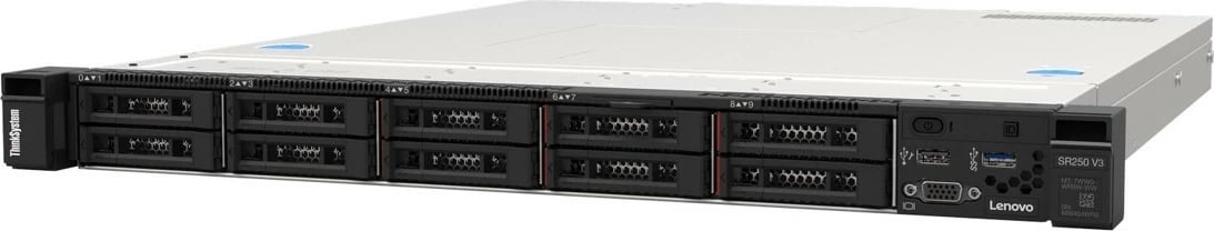 Kasë server Lenovo ThinkSystem SR250 V3, Intel Xeon E-2436, 32 GB RAM, 1U, 7DCLA00NEA, e zezë