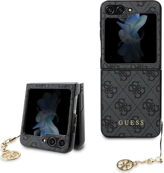 Mbështjellës Guess 4G Charms për Samsung Galaxy Z Flip 5, Gri