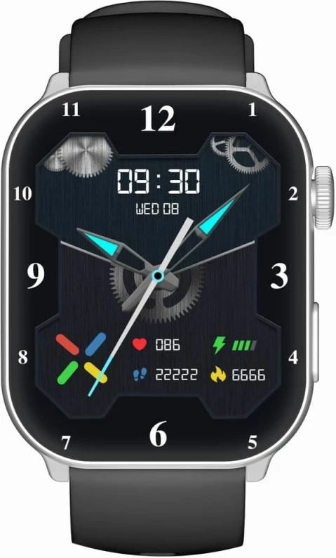 Smartwatch për femra Gravity, zi/argjendtë