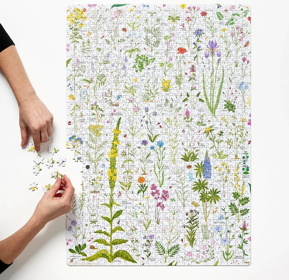 Puzzle CzuCzu Puzzlove Wildflowers, 1000 pjesë, karton