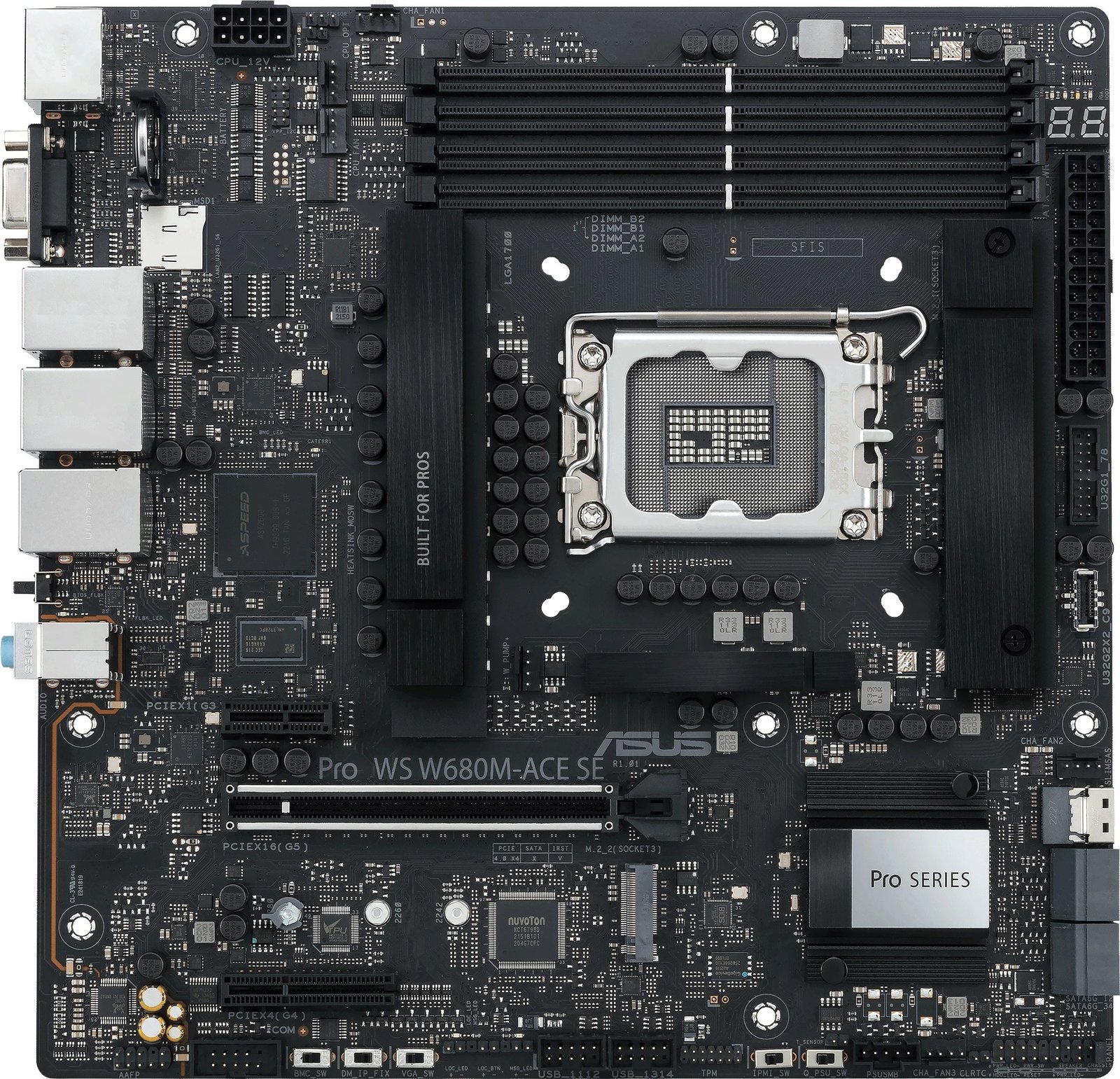 Pllakë amë ASUS PRO WS W680M-ACE SE, Intel, LGA 1700, DDR5-SDRAM, 192 GB