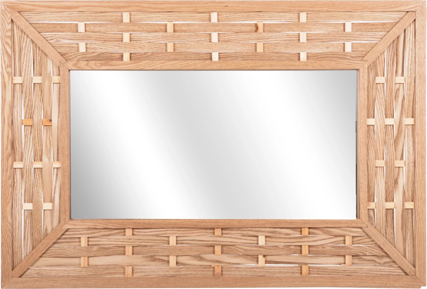 Pasqyrë muri drejtkëndore FH4225 bambu në ngjyrë dushku 120x2,5x80 cm