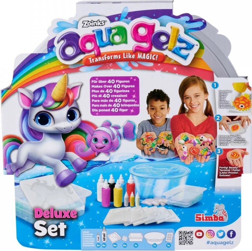 Set kreativ Aqua Gelz Deluxe, Simba, për krijim figurash 3D, shumëngjyrësh
