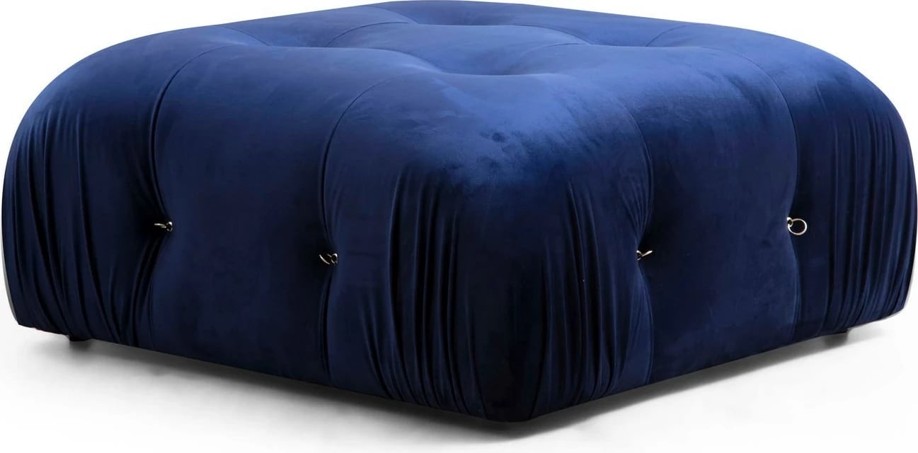 Puf Bubble, kadife blu, Tuffet Atelier del Sofa