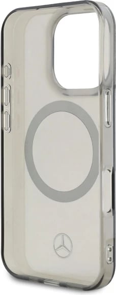 Mbështjellës Mercedes Silver Ring MagSafe për iPhone 16 Pro Max, Zi