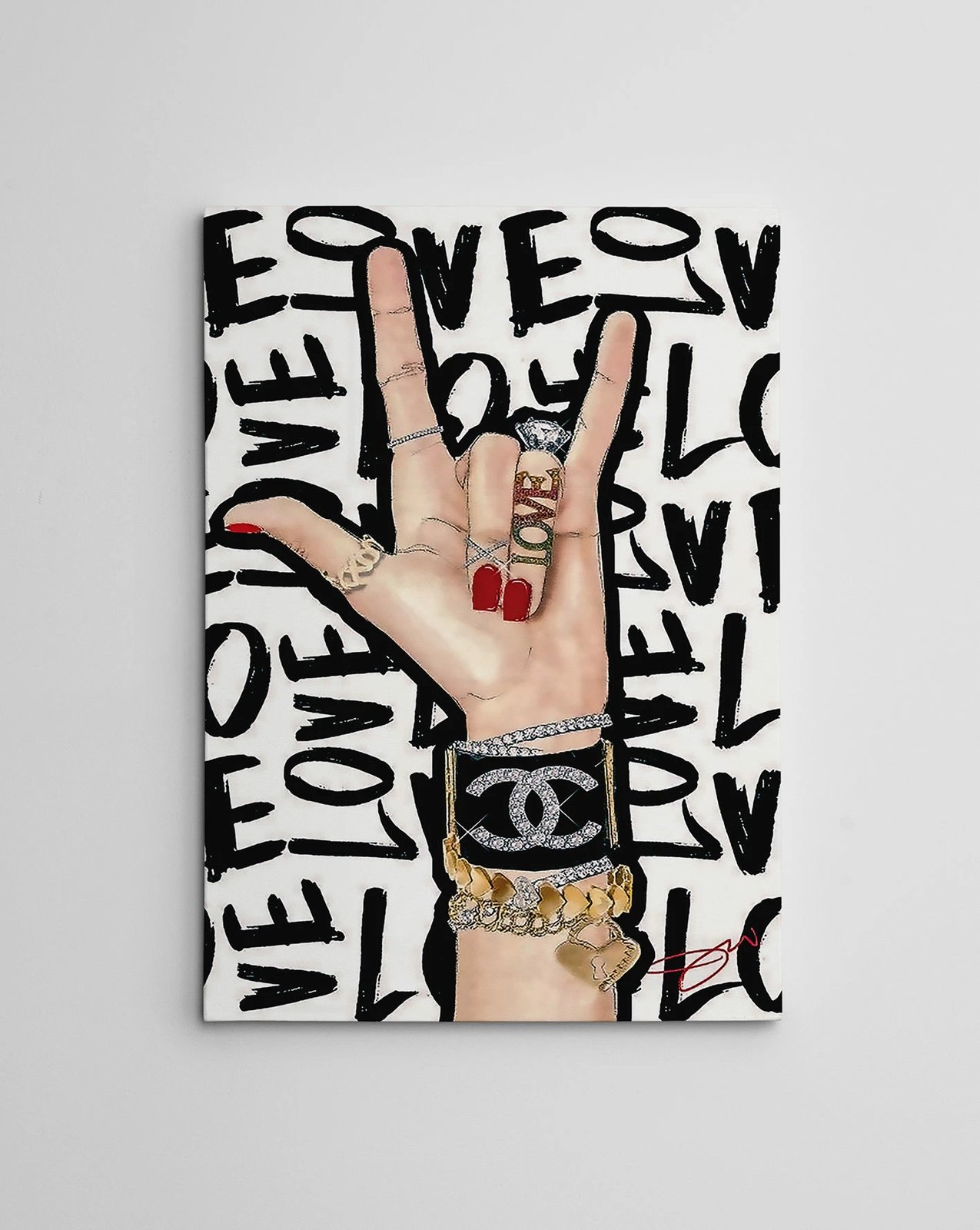 Pikturë dekorative në kanavacë Wallity, WY204, shumëngjyrëshe, 70x100cm