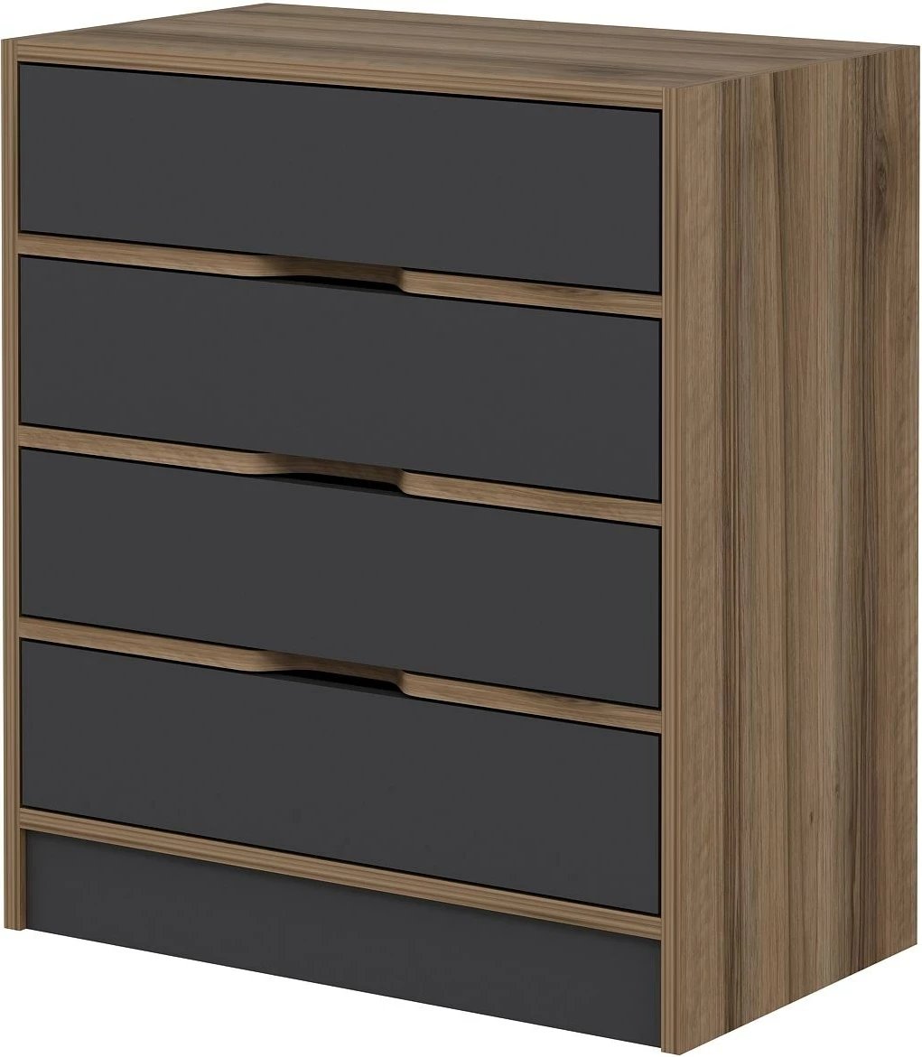 Komodë Hanah Home, Elina, ngjyrë arrë dhe antracit, 70x40x79 cm
