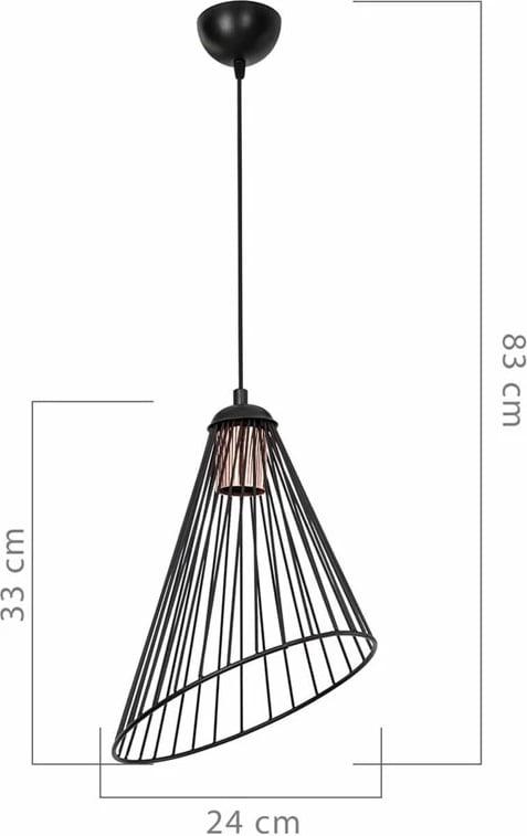 Dritë tavani PWL-1192 Ε27 metalike e zezë D24x83cm Dritë tavani PWL-1192 Ε27 metalike e zezë D24x83cm