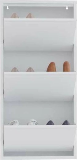 Dollap për këpuca, 3 pjesë, metal i bardhë, Skye Decor