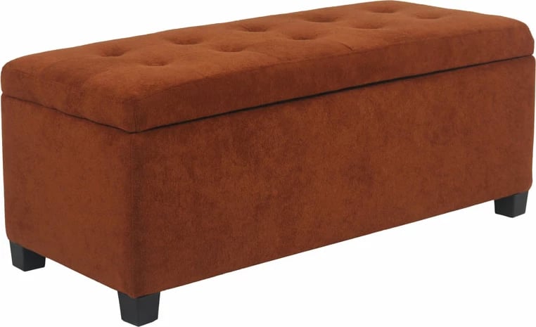 Tabure me hapësirë për ruajtje, ngjyrë terrakote, 102x42x40