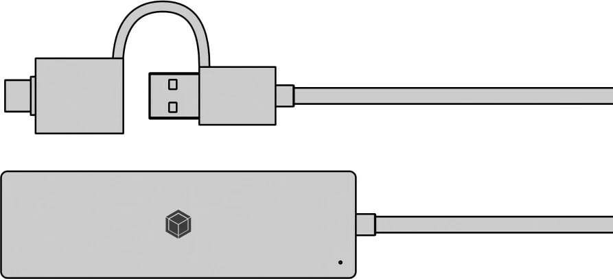 Kasë USB IcyBox IB-HUB1424-C3, 4 porta, USB 3.2 Gen 1, Type-C/Type-A, e zezë