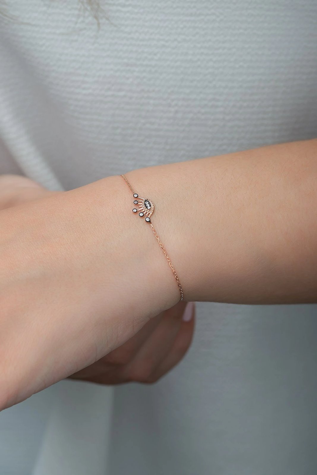 Byzylyk argjendi Jumeon, TRDYL760, ngjyrë rozë e artë, i bardhë, i zi