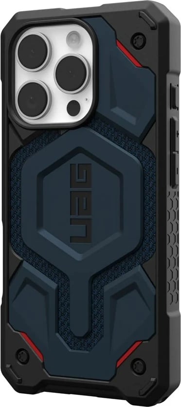 Mbështjellës Urban Armor Gear Monarch Pro Kevlar për celular Apple, 16 cm (6.3''), i zi/blu