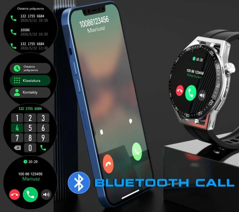 Smartwatch Rubicon unisex, e zezë