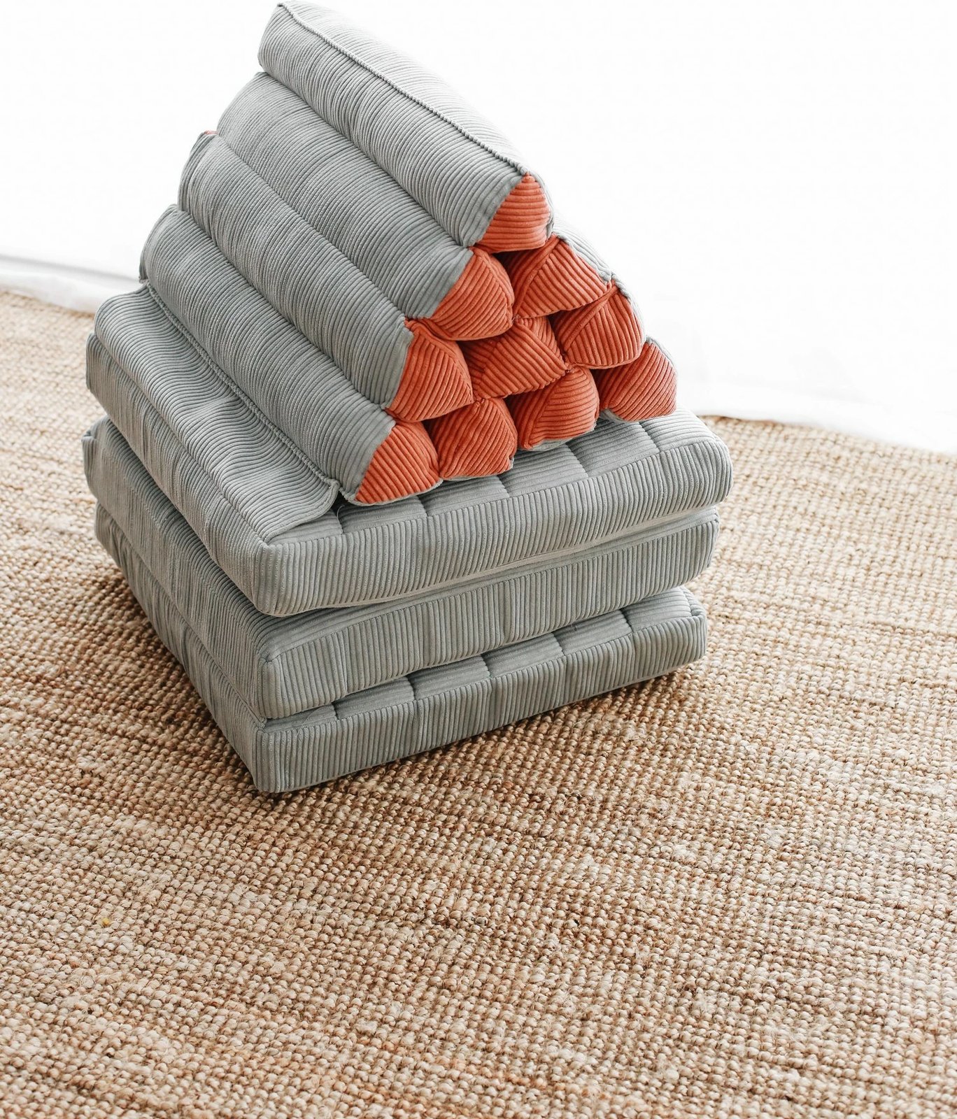 Jastëk i palosshëm prej kadifeje, ngjyrë e kaltër, Keyf Katlanan, Atelier del Sofa