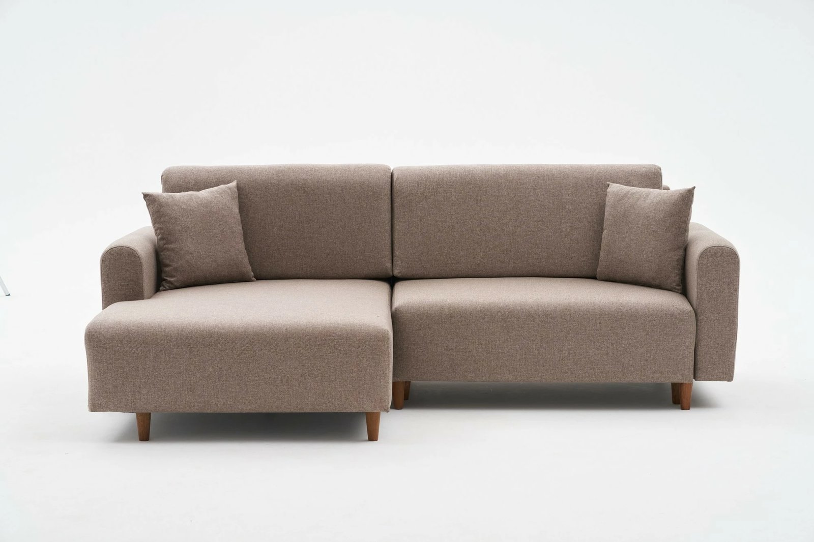 Kënd-sofë krevati Atelier del Sofa, kënd majtas, ngjyrë kafe