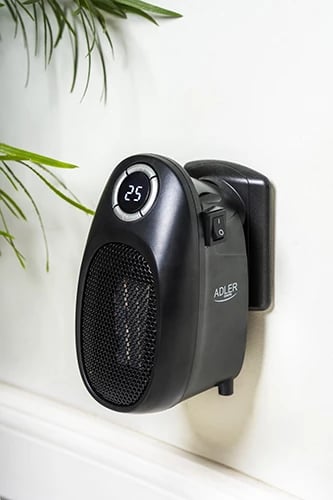 Ngrohës portativ, Adler, AD 7726 Thermofan Easy Heater, 1500W, timer 1-12h, kontroll temperature 15-35°C, element qeramik, i zi
