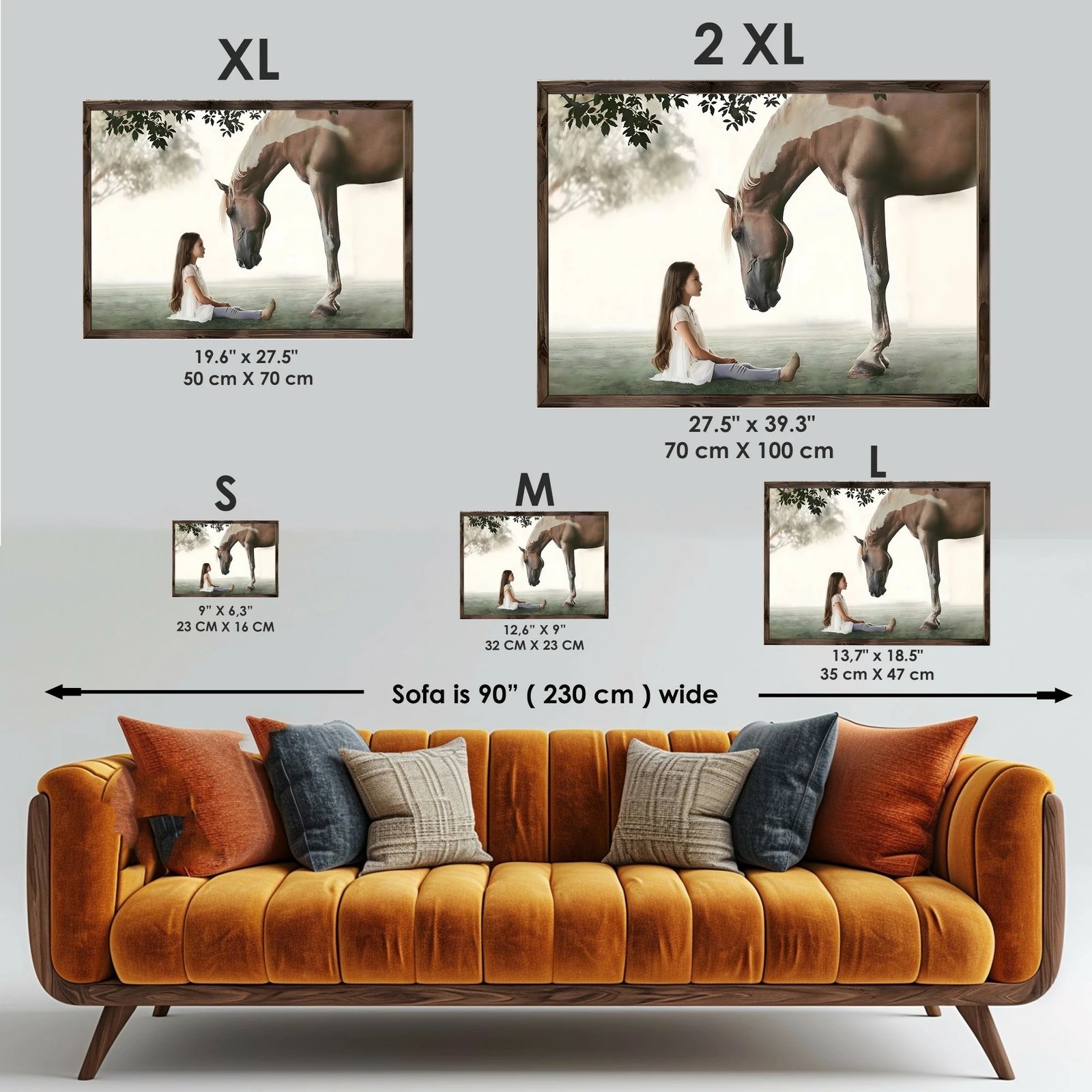 Pikturë dekorative me kornizë MDF, Wallity, GE220-L, shumëngjyrëshe