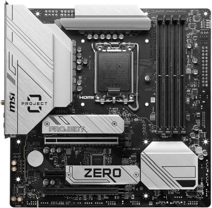 Pllakë amë MSI B760M Project Zero, Socket LGA 1700, micro ATX