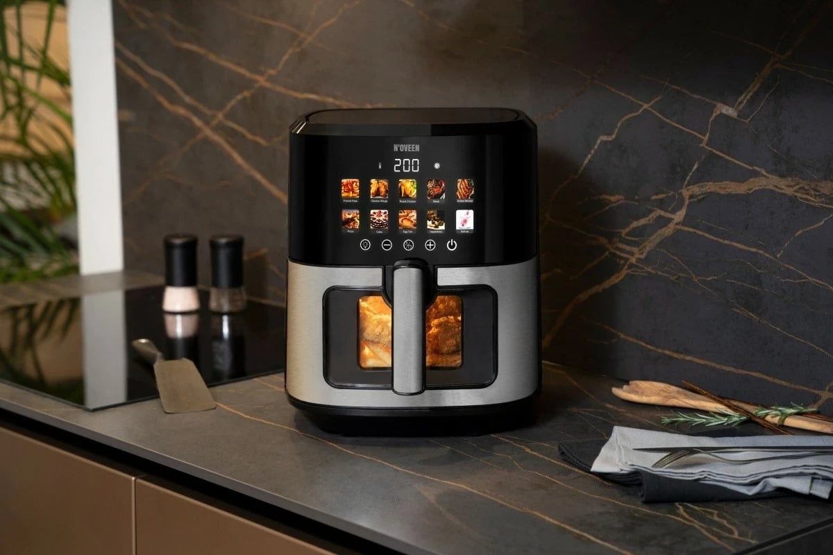 Fritezë pa yndyrë N'OVEEN X-LINE AF770, 6.5L, e zezë-argjendtë
