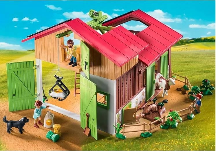 Set figurina Playmobil Country 71304 fermë e madhe me kafshë dhe aksesorë