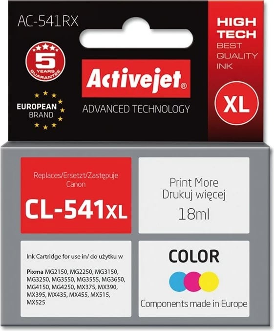 Ngjyrë zëvendësuese Activejet AC-541RX për printerë Canon 