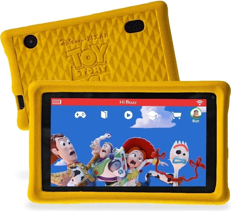Tablet për fëmijë Pebble Gear, Toy Story 4, 16GB, Wi-Fi, me Mbështjellës Blu