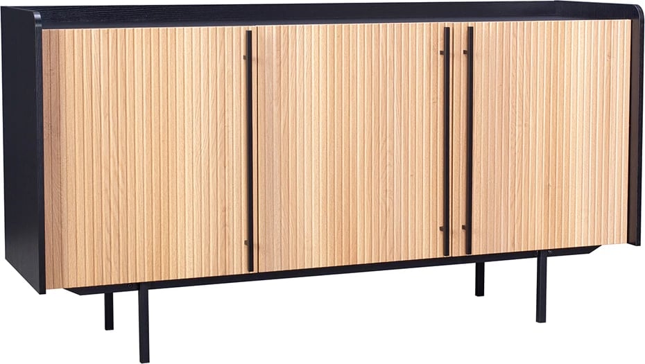 Bufe Origami me 3 dyer, ngjyrë sonoma, 160x45x85