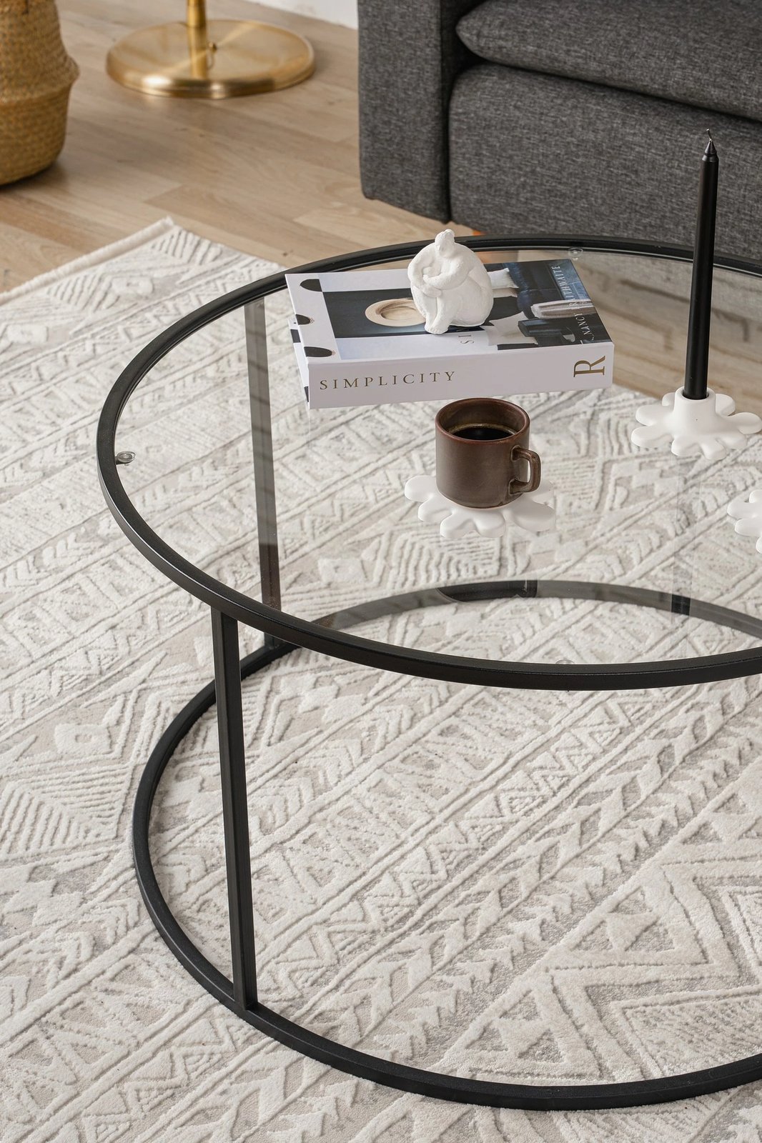 Tavolinë kafeje Hanah Home, Berlin, e zezë