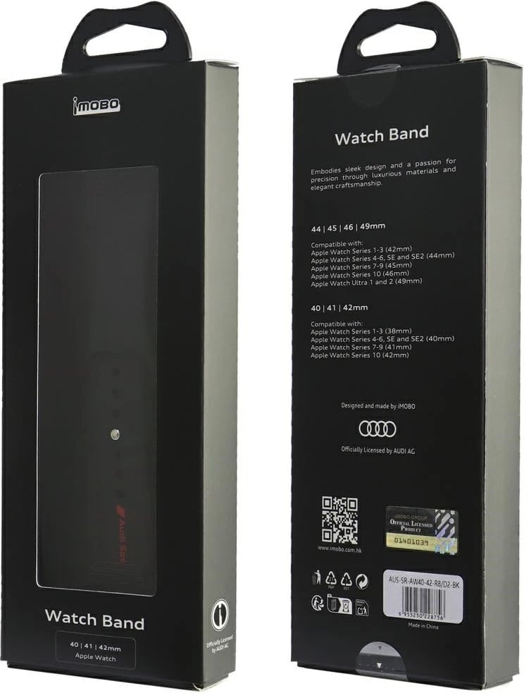 Rrip silikoni për Apple Watch Audi Sport, i zi, 40/41/42mm