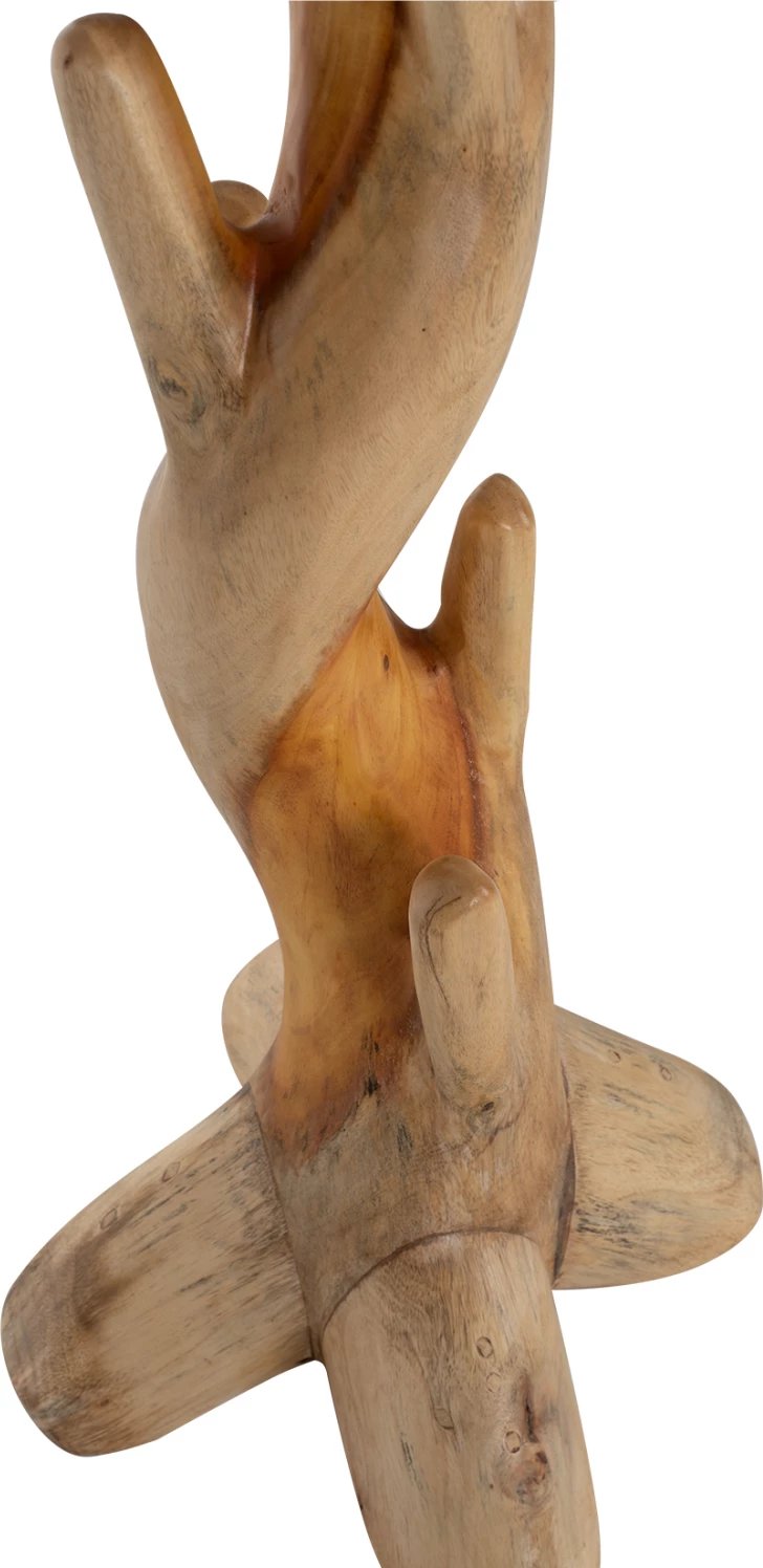 Stendë për pallto prej druri suar natyral, FH9366, 40x40x200 cm
