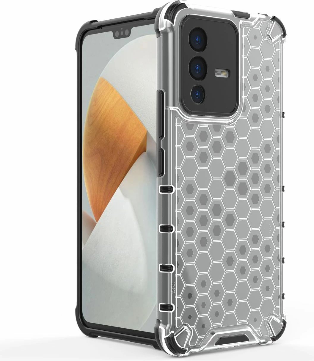 Mbështjellës Hurtel honeycomb për Vivo V23 5G, i zi Mbështjellës Hurtel honeycomb për Vivo V23 5G, i zi