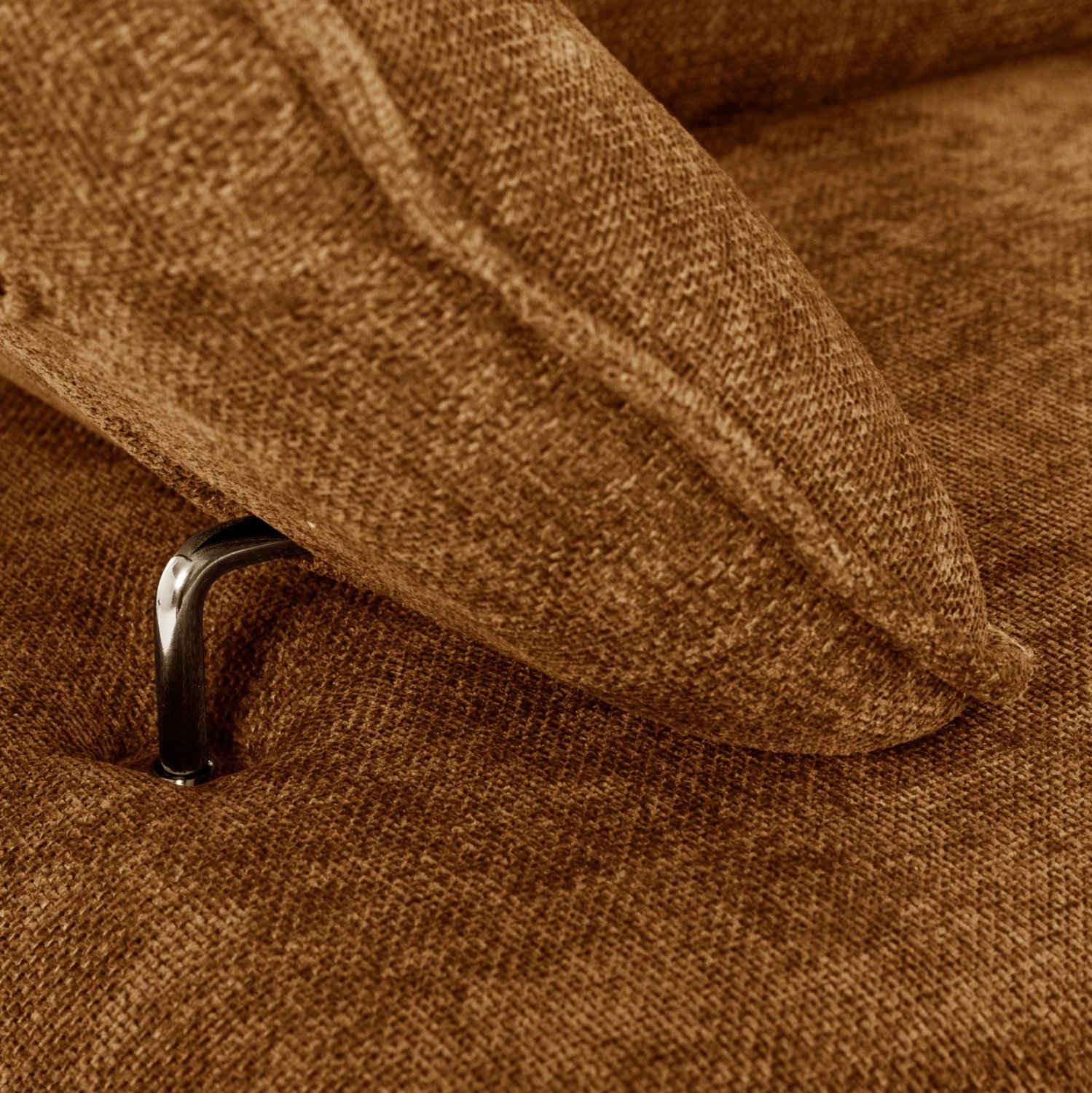 Divan-krevat qoshe (djathtas), pëlhurë e kuqe tullë, FH3268.02R, 283x188x100H cm