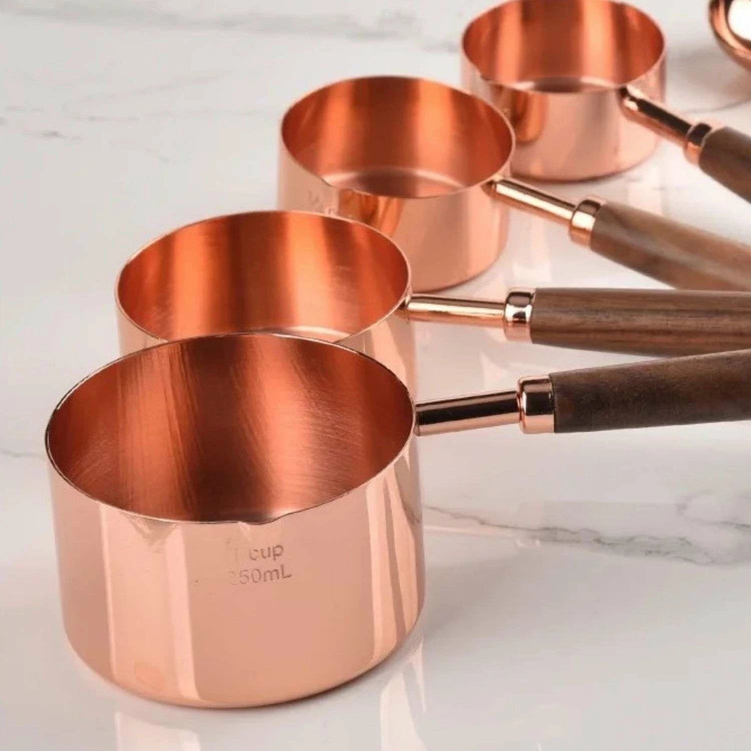 Set lugësh matëse (4 copë), ngjyrë bakri, Hermia Concept