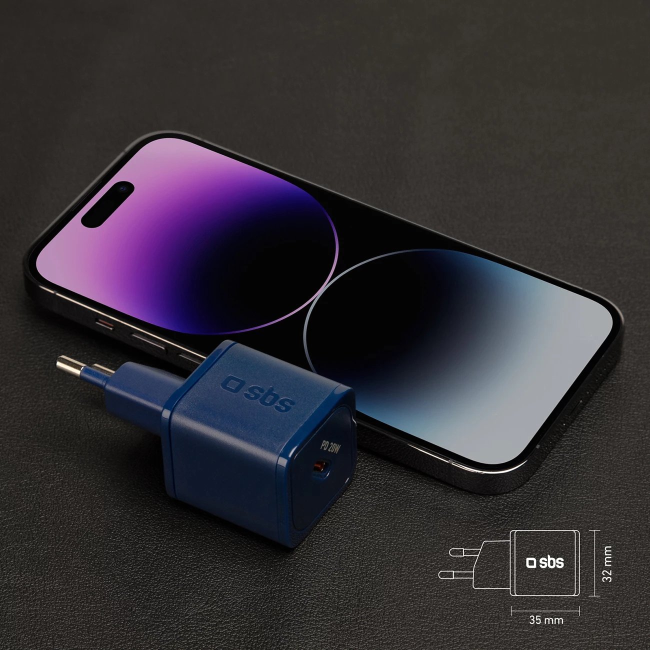 Karikues muri SBS TETRGAN1C20B, 20W, GaN, USB-C, Kaltër