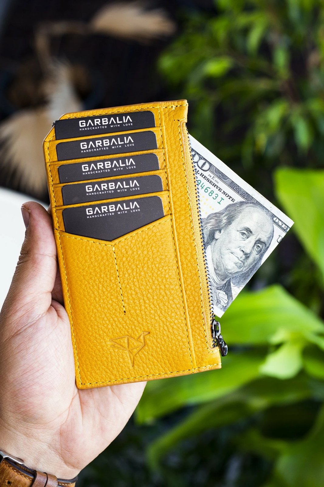 Mbajtës kartelash, ngjyrë mustard, Zoozie Bags