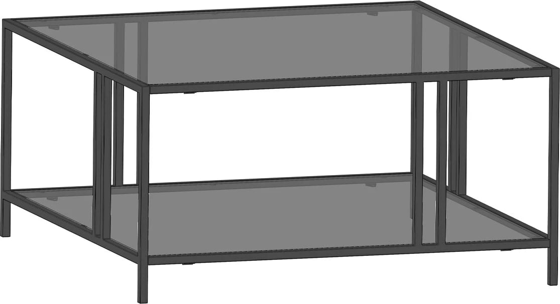 Tavolinë e ulët Hanah Home Uranüs, ngjyrë e zezë, fume