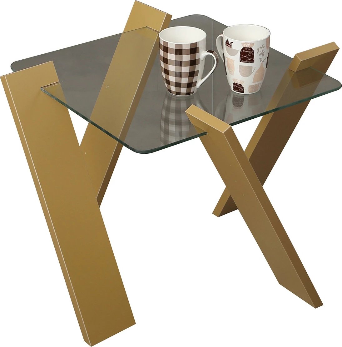 Tavolinë e vogël për kafe, ngjyrë mustard, Hanah Home Roman Mini