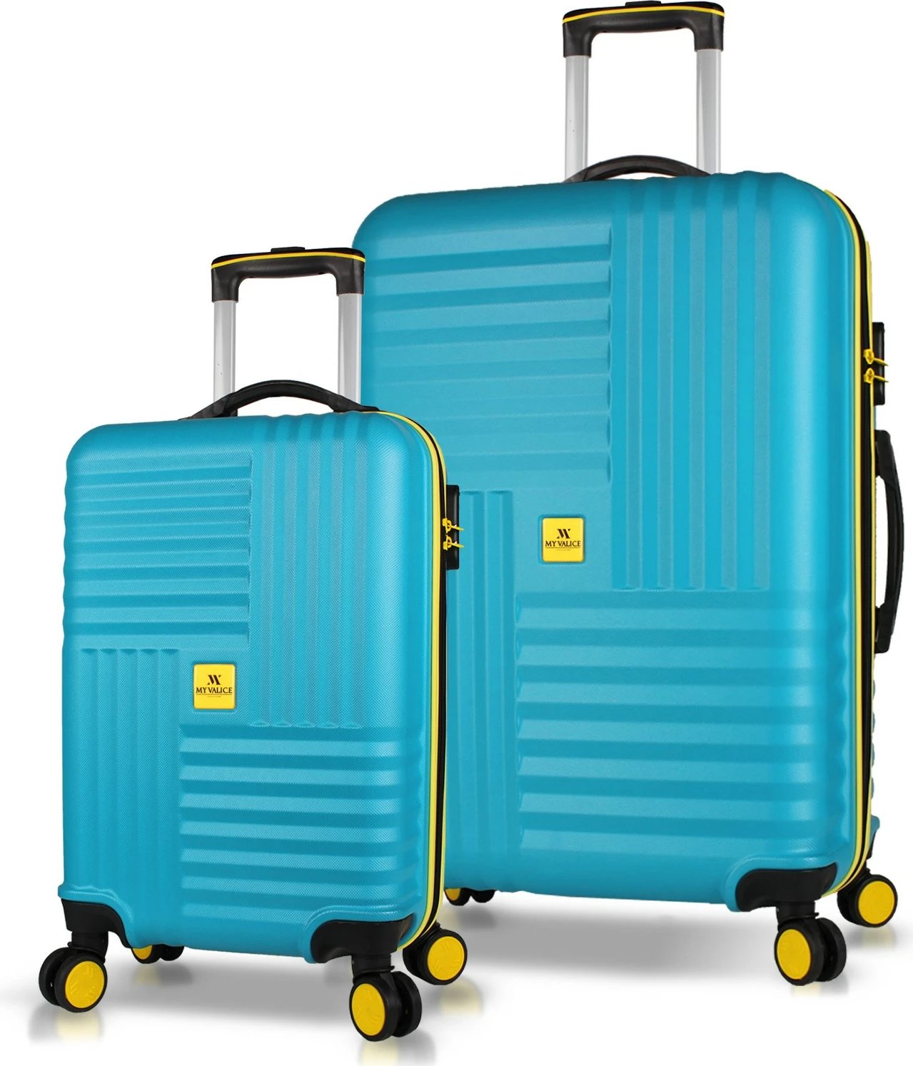 Set valixhesh (2 copë), ngjyrë turquoise, Zoozie Bags, 8371