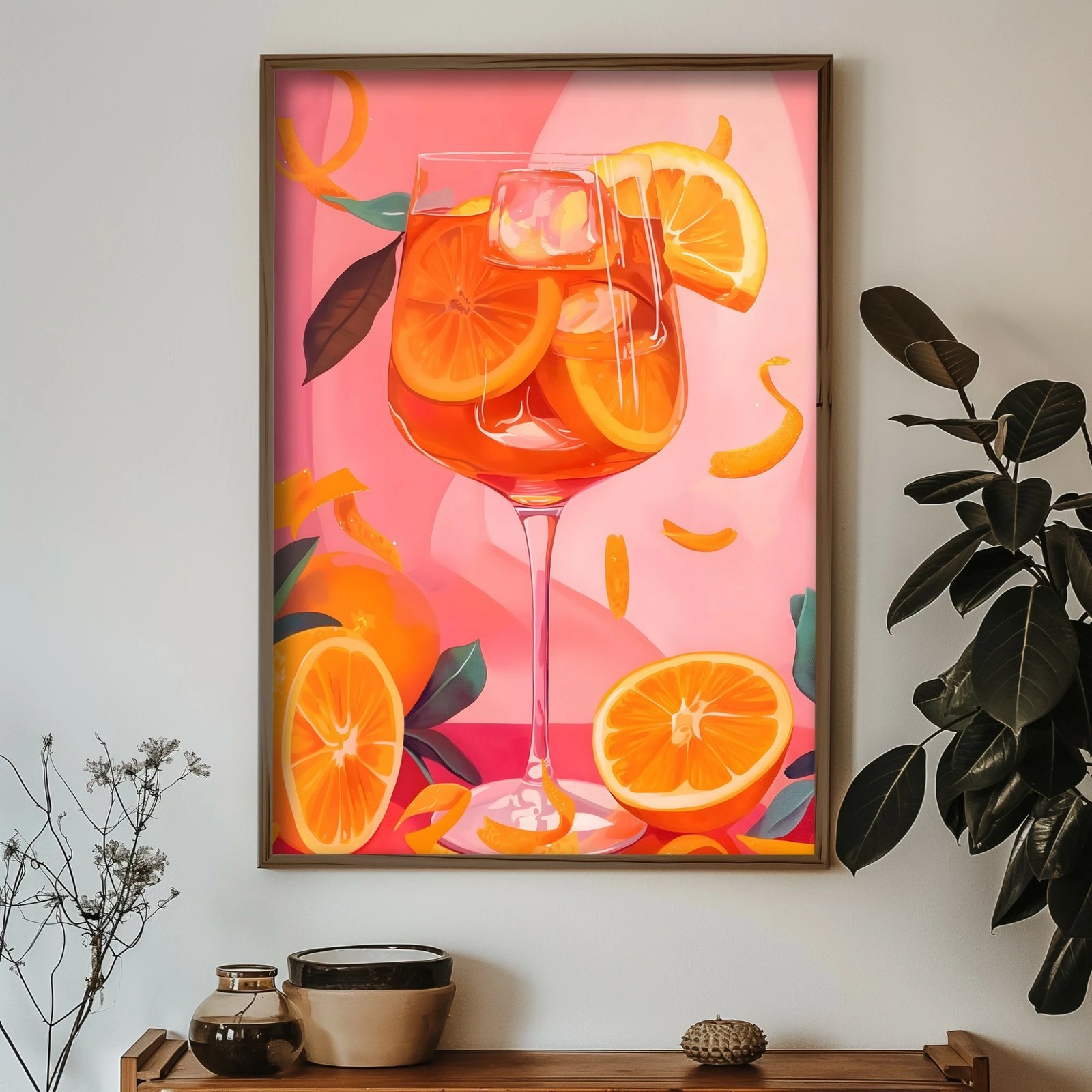 Pikturë dekorative me kornizë MDF, shumëngjyrëshe, Wallity, GE252-L