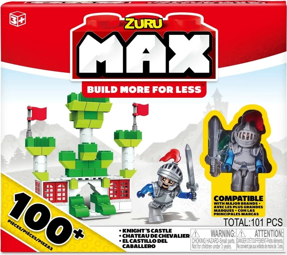 Set blloqe ndërtimi ZURU Max Build More, 100+ pjesë, me figurë, plastikë