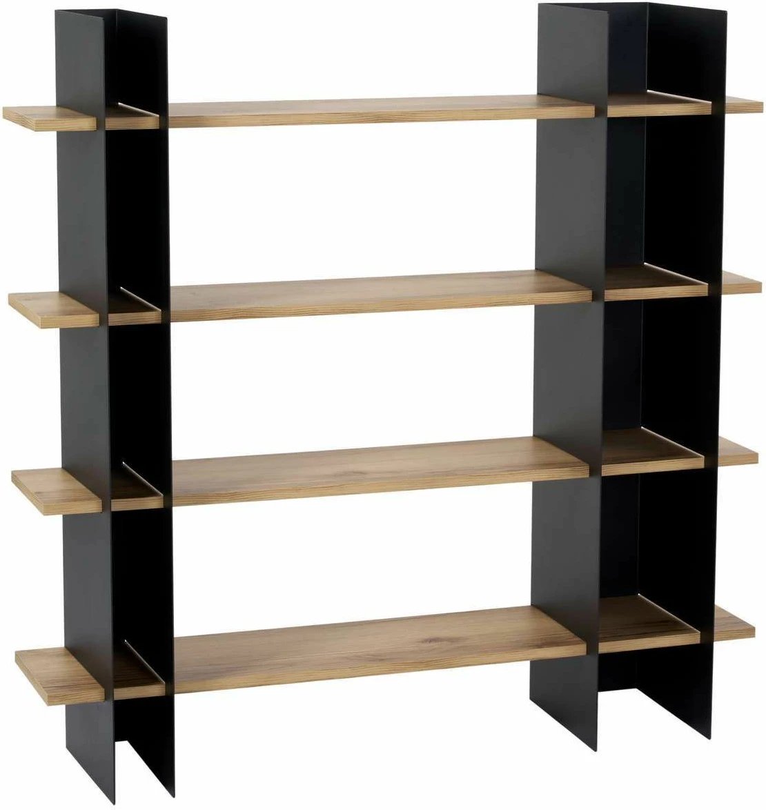 Raft librash Skye Decor, SHB-017, ngjyrë e zezë, 120x31x120cm