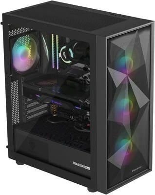 Kasë Natec Genesis Diaxid 605 ARGB, Midi Tower, e zezë Kasë Natec Genesis Diaxid 605 ARGB, Midi Tower, e zezë