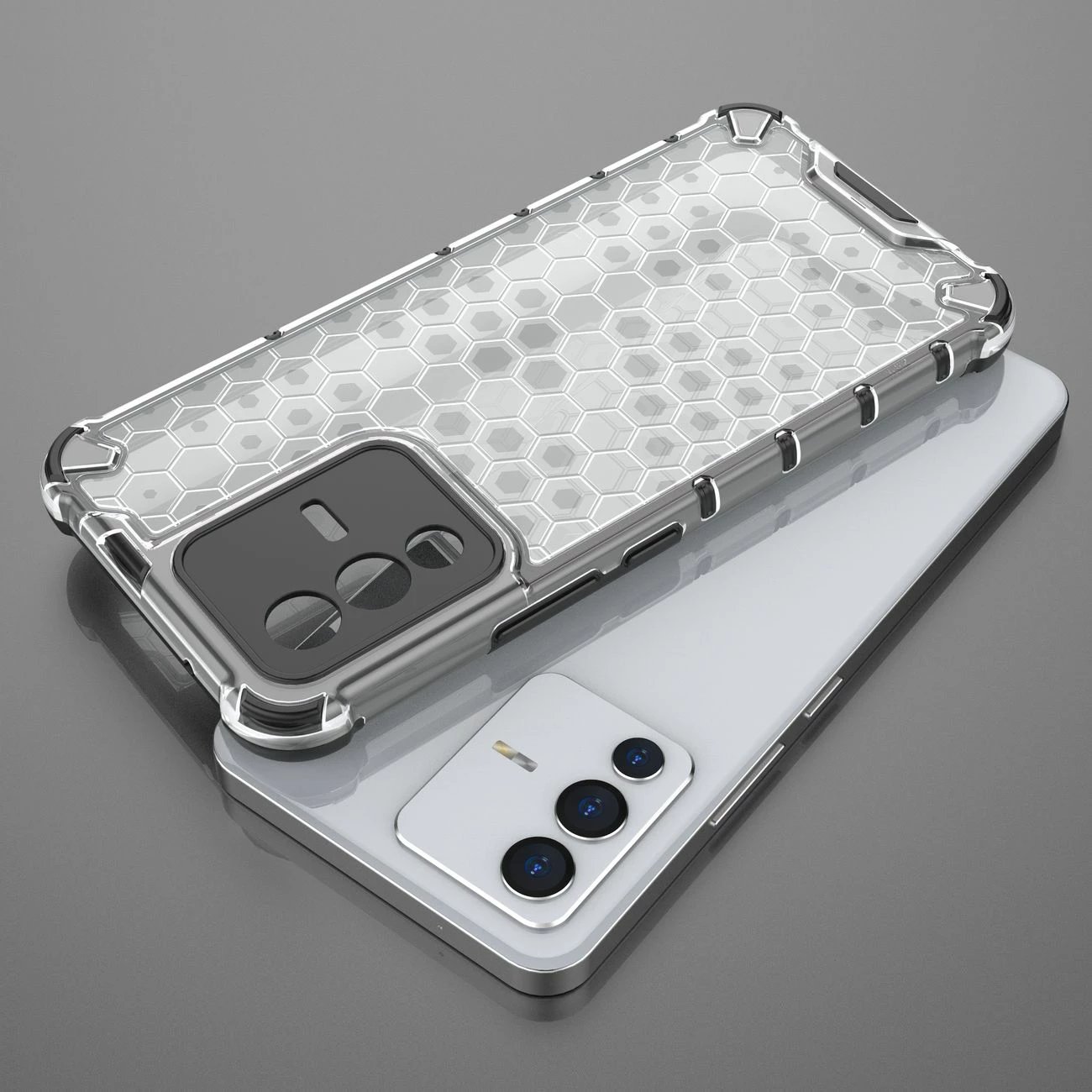 Mbështjellës Hurtel honeycomb për Vivo V23 5G, i zi Mbështjellës Hurtel honeycomb për Vivo V23 5G, i zi