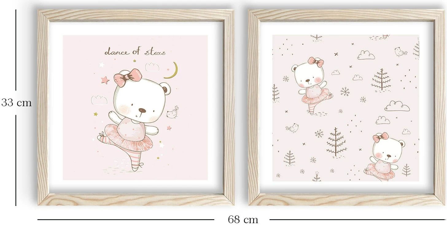 Pikturë dekorative me kornizë MDF (2 copë), Wallity, 2P3333KCT-002