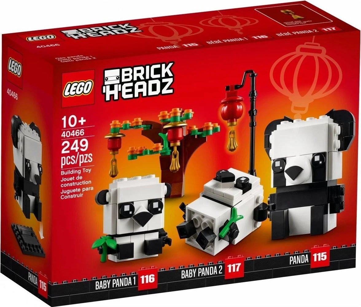 Set lodër Lego BrickHeadz 40466, Panda
