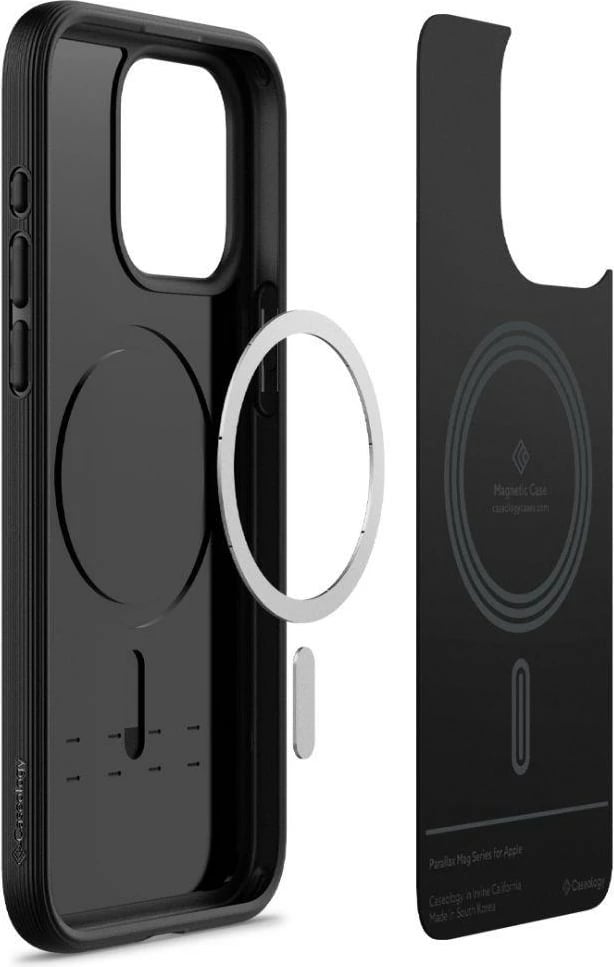 Mbështjellës Spigen Caseology Parallax Mag për iPhone 15 Pro, MagSafe, Matte Black
