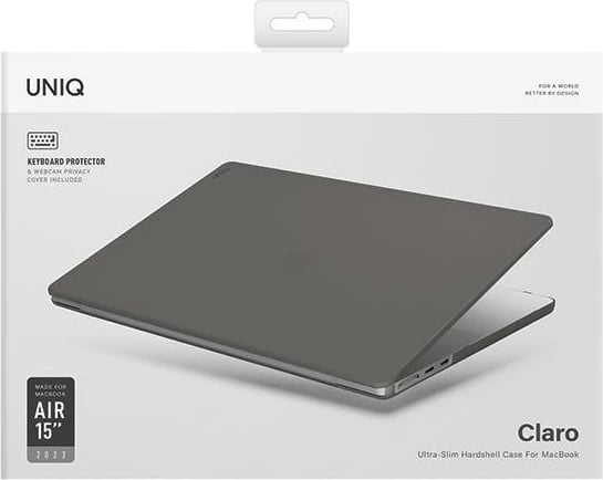 Kasë UNIQ Claro për MacBook Air 15" (2023), transparent-gri
